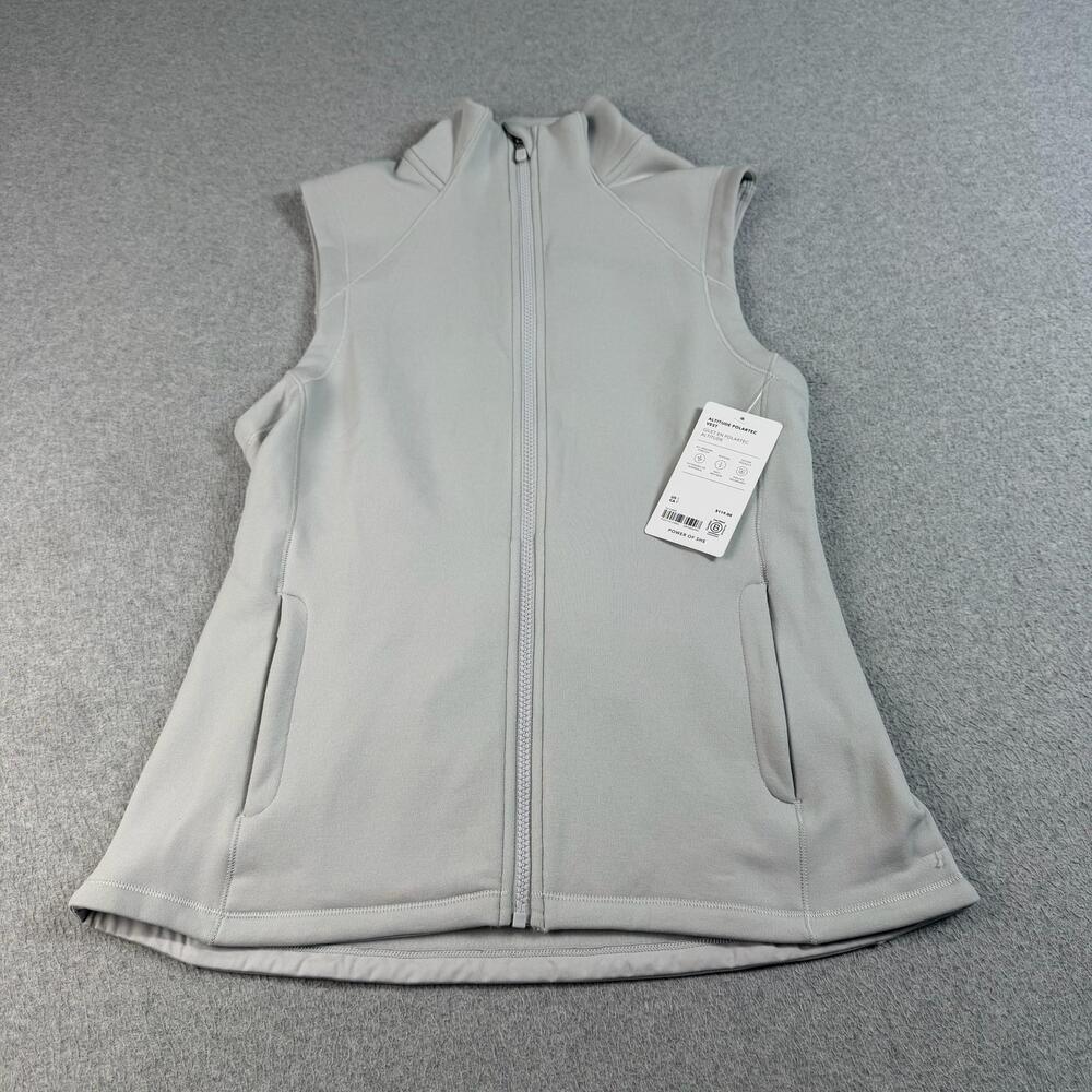 Athleta Altitude Polartec Vest Women Small Gray Fleece Full Zip Outdoors Hiking